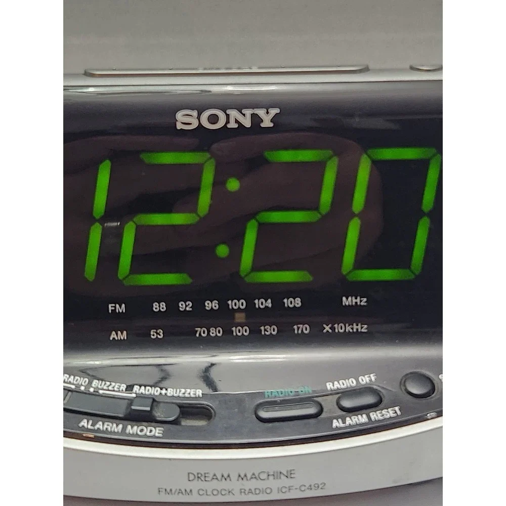Vintage Sony Dream Machine ICF-C492 Alarm Clock Radio AM FM Tested Works